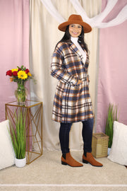 Rae Plaid Print Coat