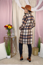 Rae Plaid Print Coat